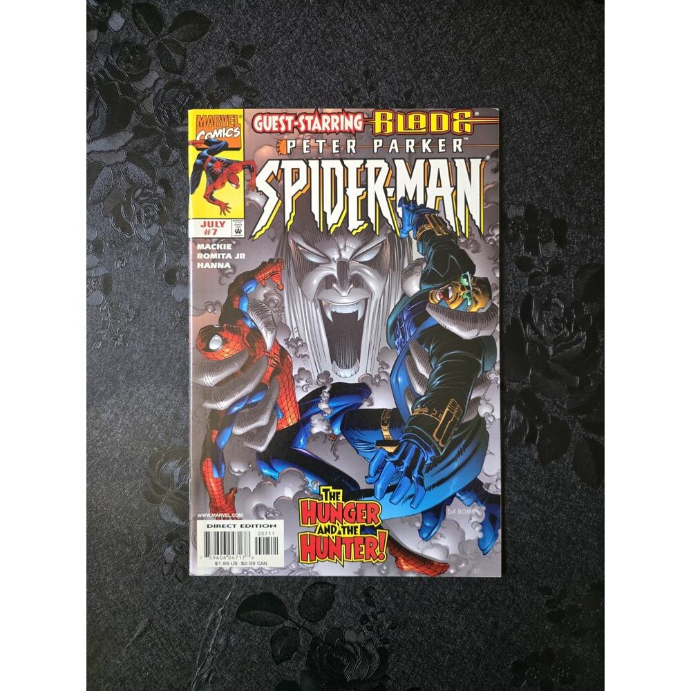 Marvel Comics Peter Parker Spider-Man #7 Guest Starring Blade 1999 With Cards